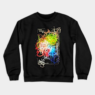 Neon graffiti poster Crewneck Sweatshirt